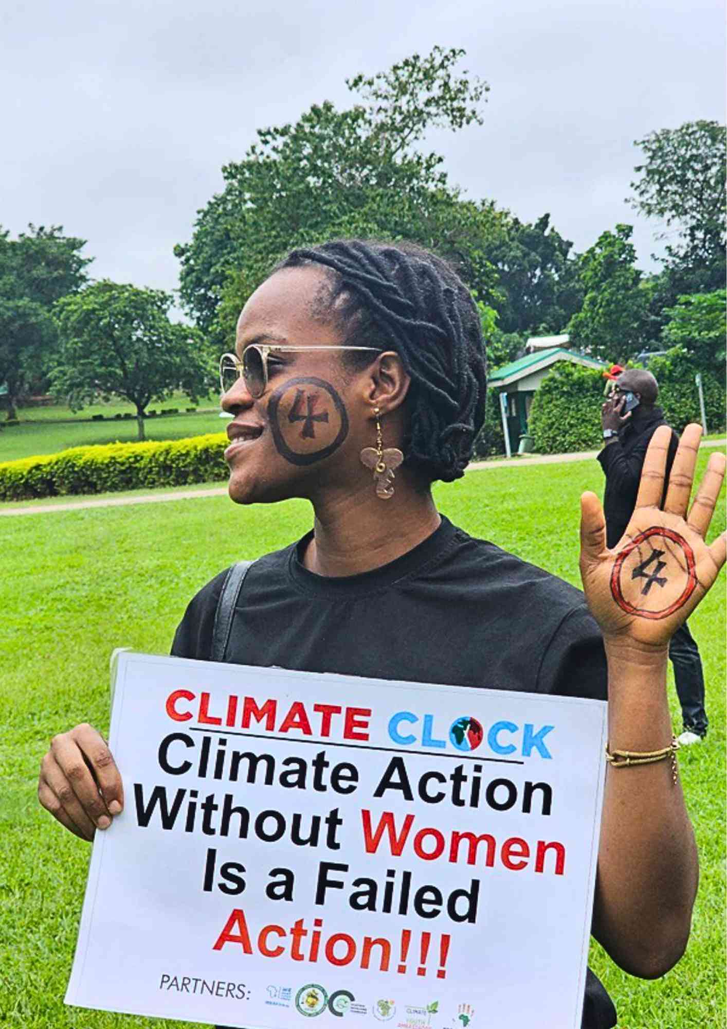 Francisca during a youth climate justice meeting in Abuja 