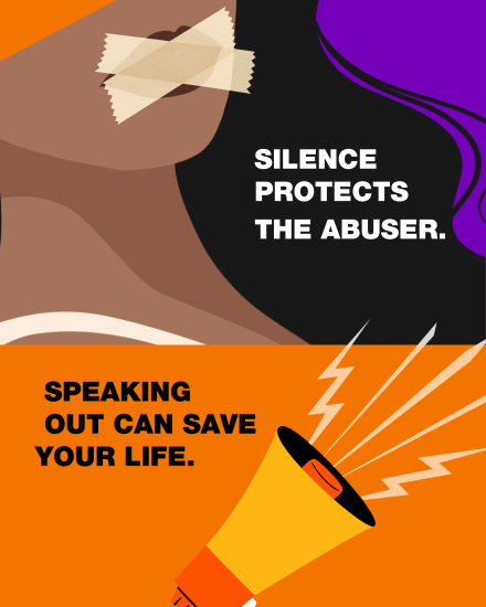 Silence protects the abuser thumbnail