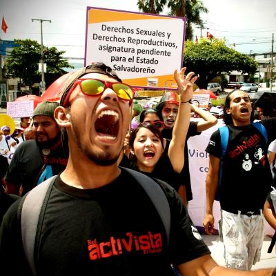 Protest against criminalization of abortion in El Salvador